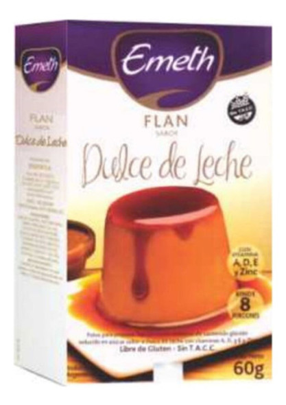 Emeth Flan Sabor Dulce De Leche 60gr X 2 Unidades 0
