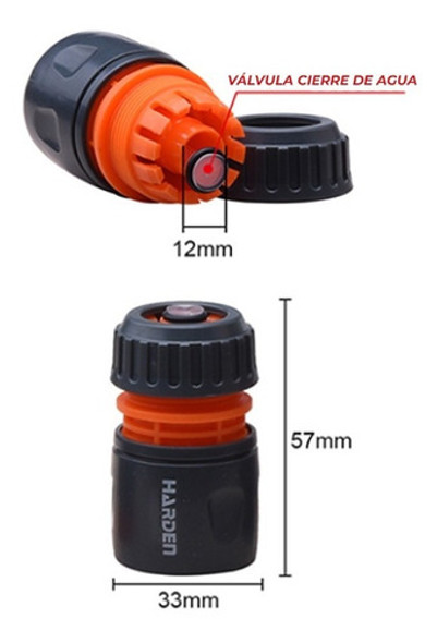 Acople Rápido Adaptador P/manguera Canilla 1/2 Harden 633052 1