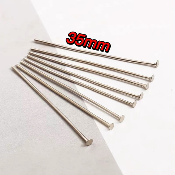 500 Peças Alfinete Contra Pino 35mm- Níquel- Bijuterias - T 1 500 Peças Alfinete Contra Pino 35mm- Níquel- Bijuterias - T 1