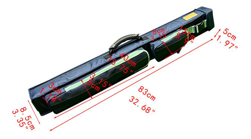 Estojo De Transporte Para Taco De Bilhar, Bolsa Com 5 Azul 1