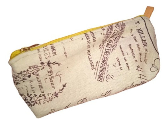 Cartuchera, Monedero,necesarie, Loneta Forrada Con Cierre 1