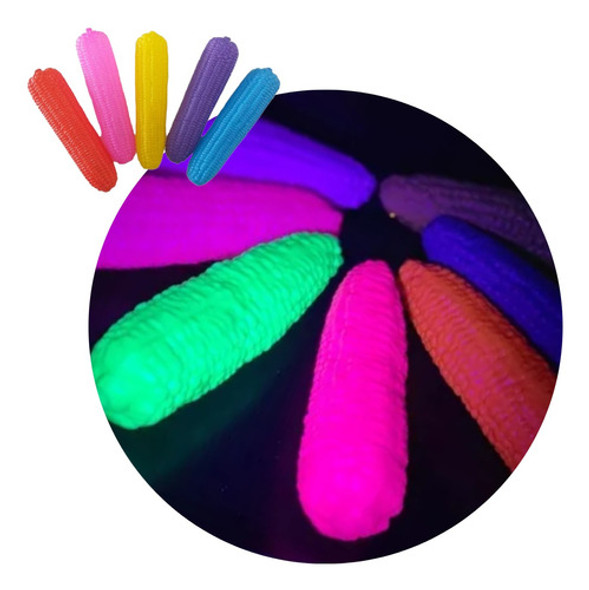 Maracas Fluo Choclo X 10 Plastica Cotillon Carioca Carnaval 0