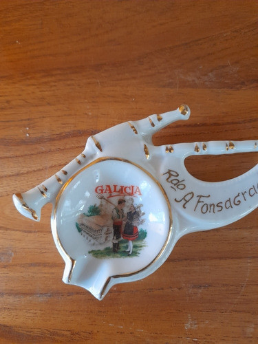 Cenicero Retro P/ Colecc. Recuerdo De A Ponsagrada Galicia 0