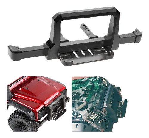 Cnc De La Aleación Negra Parachoques Delantero Con Soporte D 0