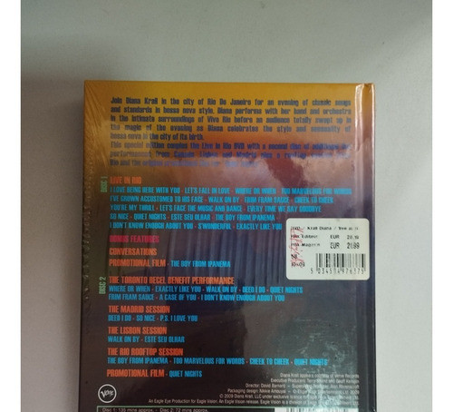 Dvd Diana Krall Live In Rio Original Lacrado 1