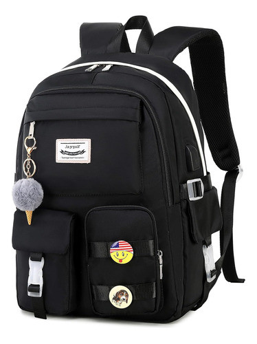 Kit Escolar - Mochila, Lunchera Y Estuche Jaygulf Negro 1