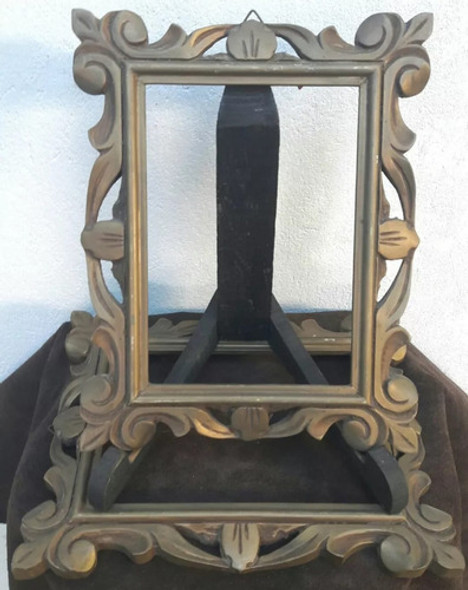 Antiguos Marcos De Madera Tallada, Impecables, Sanos. 0