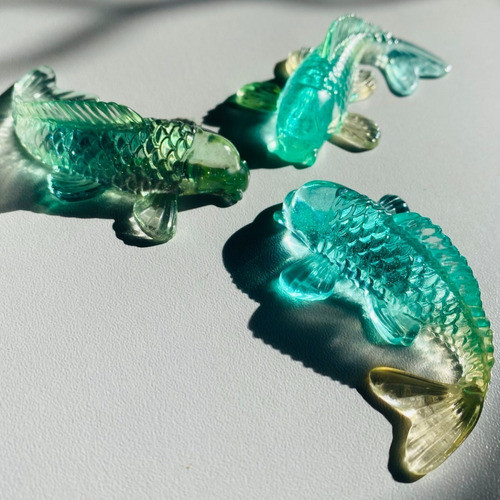 Trio De Peixes Resina Casa Jardim Decoração Enfeite Fonte 1