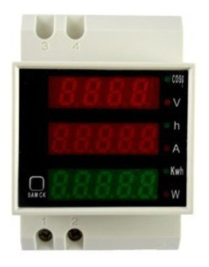 Voltimetro Amperimetro Riel-din Owl Gf-100vaw-h 1