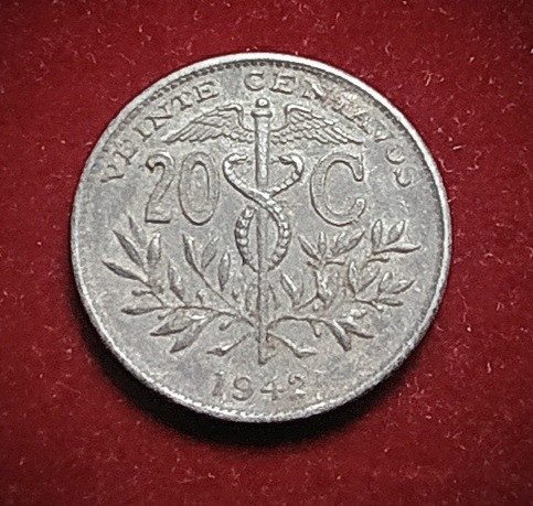 Moneda 10 Centavos Bolivia 1942 0