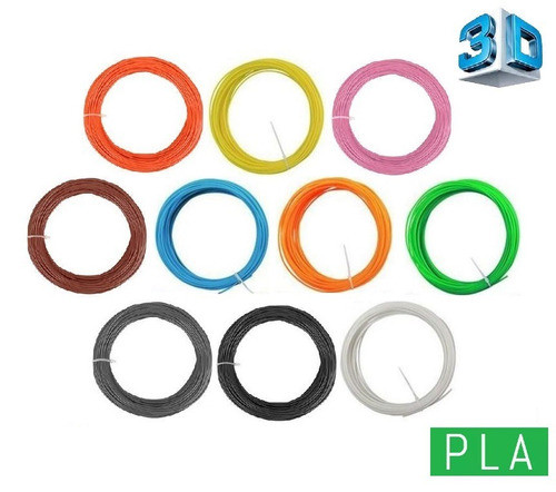 Kit Pla 10 Cores 50 M+ Bike Brinde Filamento 1,75 Caneta 3d 1