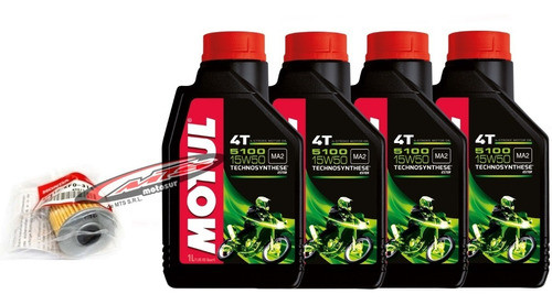 Kit Service Filtro Aceite Original Honda Motul 5100 Moto Sur 1