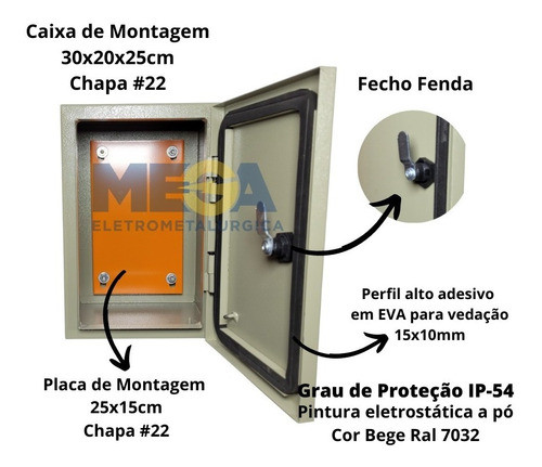 Caixa De Montagem 30x20x25 Painel Elétrico Quadro Comando 1