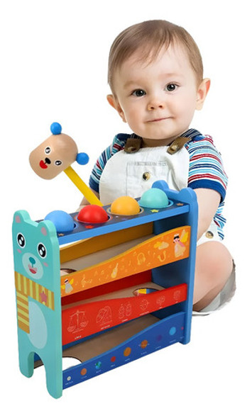 Juego Didáctico Martillo De Madera Con Pelotas 0 Juego Didáctico Martillo De Madera Con Pelotas 0