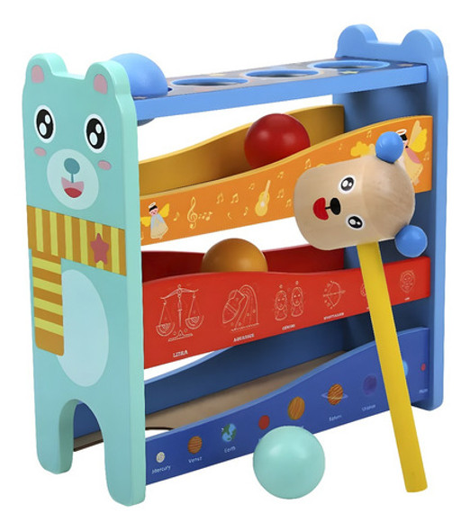 Juego Didáctico Martillo De Madera Con Pelotas 1 Juego Didáctico Martillo De Madera Con Pelotas 1