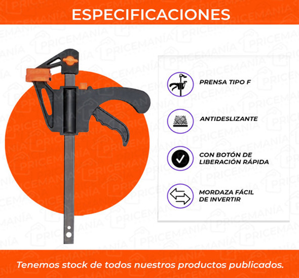 Prensa Sargento De Ajuste Rapido 4 Pulgadas Profesional 1