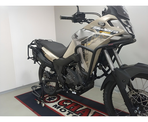 Protetor Motor Carenagem + Protetor De Mão Manete Sahara 300 1