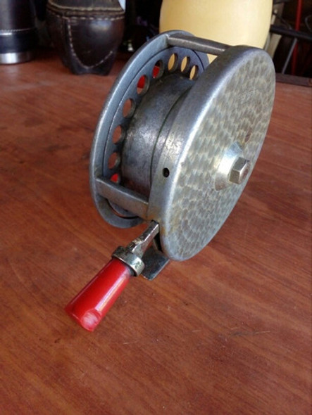 Antiguo Reel Truchero Aluminio Original Sellado Retro Vintag 1 Antiguo Reel Truchero Aluminio Original Sellado Retro Vintag 1