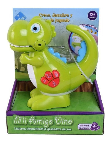 Linterna Intermitente Grabadora De Voz Mi Amigo Dino Duende 0