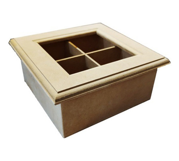 Caja De Te 4 Divisiones Fibrofacil Tapa Con Vidrio Y Moldura 0 Caja De Te 4 Divisiones Fibrofacil Tapa Con Vidrio Y Moldura 0