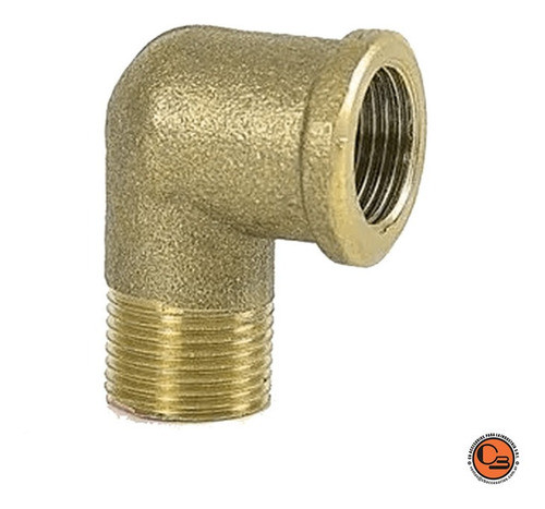 Codo Bronce Roscado Macho Hembra Mh Diam 3/4 Pulgada 1