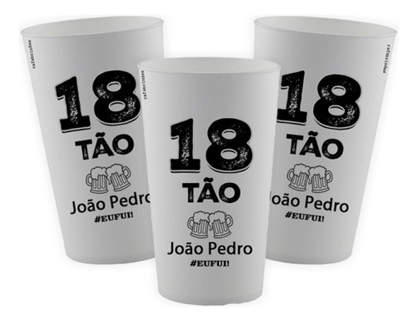 50 Copo Eco Plástico 400ml Personalizados 0