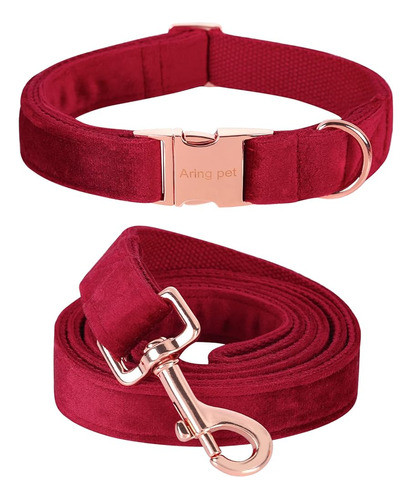 Aring Pet Velvet Collar Dog Collar Set, Lindo Collar De Terc 0
