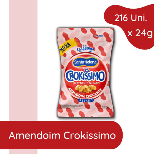 Amendoim Crokíssimo Santa Helena - 6 Sacos / 216 Pcts De 24g 1