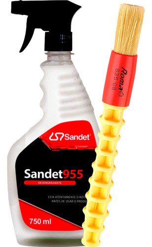 955 Spray Sandet Limpa Motor Remove Graxa Óleo + Pincel 0