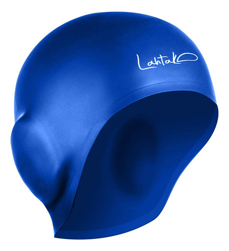 Gorra Para Nadar Silicona Con Protec En Oidos 3d Unisex Azul 1