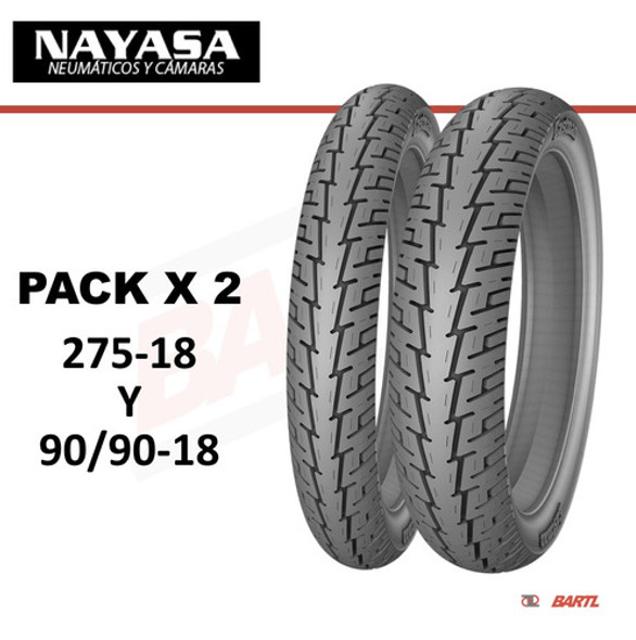 Cubierta Moto Combo 275-18 Y 90/90-18 Nayasa Ey032 1 Cubierta Moto Combo 275-18 Y 90/90-18 Nayasa Ey032 1