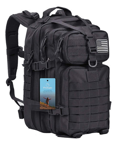 Mochila Senderismo Negra Impermeable Militar Tactica 40l 0