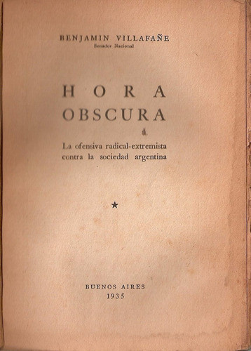 Hora Obscura - Benjamin Villafañe 0