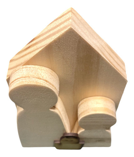 Pesebre Madera Natural 4 Piezas Proyectarte 1