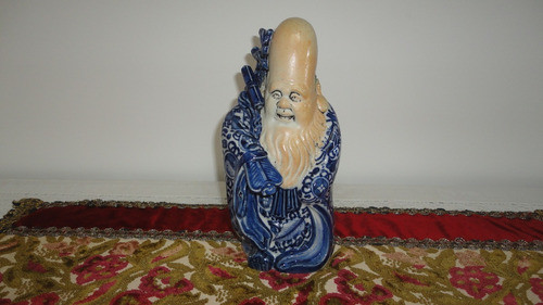Rara Figura Oriental Anciano Antigua Pintada A Mano Mirala 0