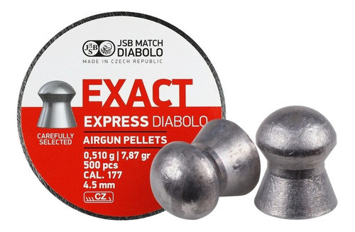 Balines Jsb Exact Express Calibre 4,5 7,87gr Lata X500. 0