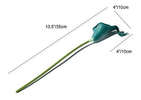 20 Flores Alcatraz Artificiales Mandys De Latex Turquesa 1