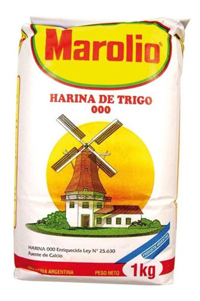 Pack X 3 Unid Harina   000  1 Kg Marolio Harinas De Trigo 0