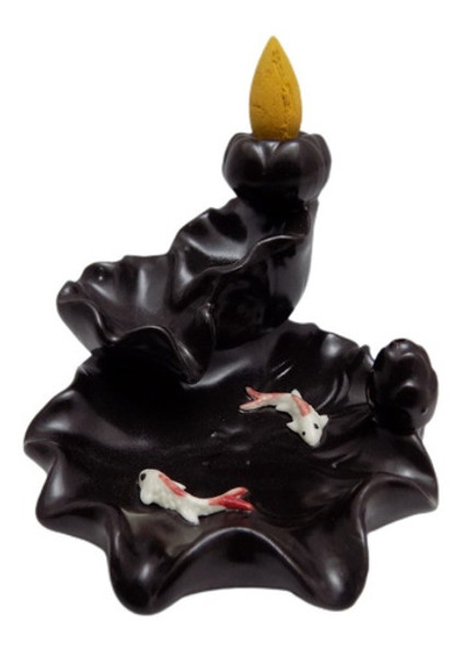 Incensário Cascata De Fumaça Carpa Com 5 Cones 1 Incensário Cascata De Fumaça Carpa Com 5 Cones 1