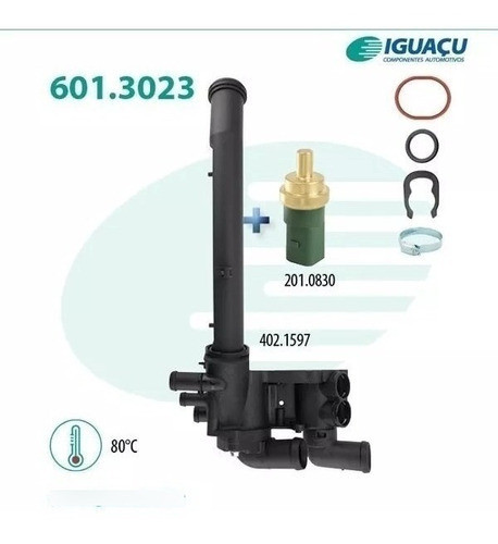 Valvula Termostatica Completa Vw Fox 1.0 1.6 Flex 04 A 10 0