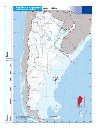 5 Mapas Escolares Argentina N°5 División Política 0