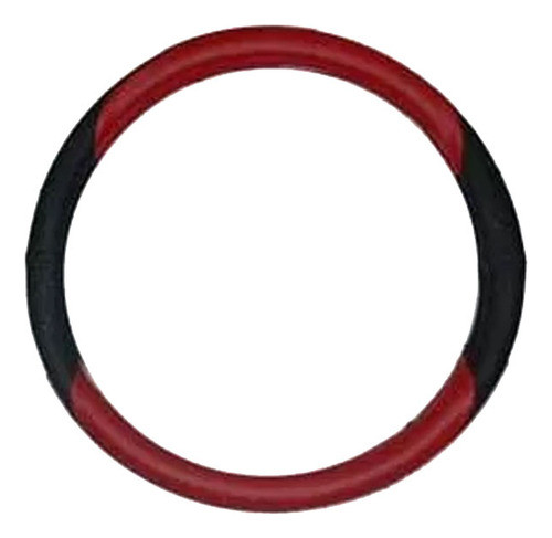 Cubre Volante Forrado Tela Y Cuerina Negro Con Rojo Iael 0