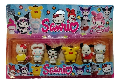 Muñecos Figura Sanrio Hello Kitty X 6 Unidades 0