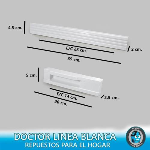 Manija Horno P/ Cocina Domec Paola 2 Piezas Blanca Baquelita 1