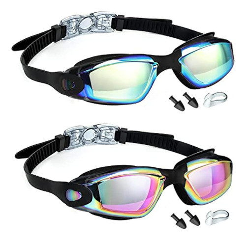 Loconha Gafas De Natación, Paquete De 2 Gafas De 0
