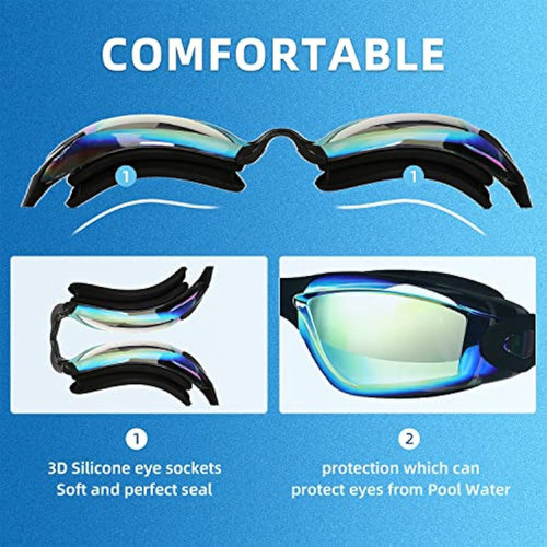Loconha Gafas De Natación, Paquete De 2 Gafas De 1