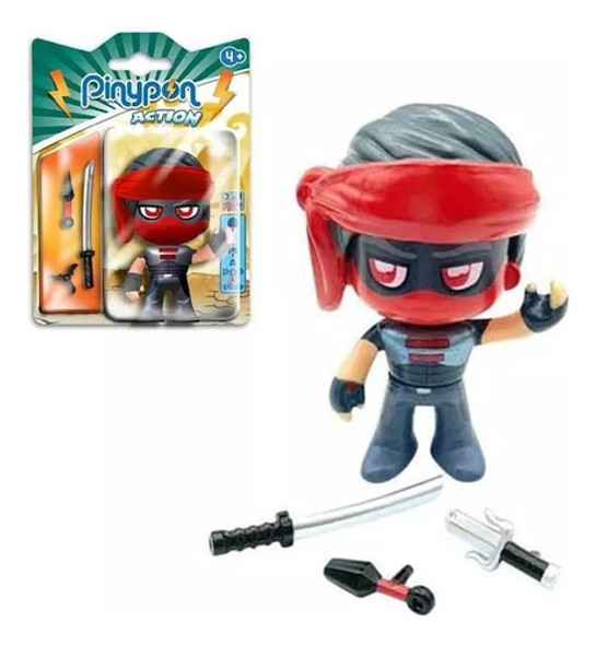 Pinypon Action Fig Ninja C/acc Vincha Roja Pnc29000 Srj 0
