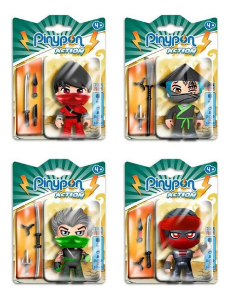 Pinypon Action Fig Ninja C/acc Vincha Roja Pnc29000 Srj 1