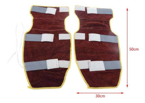 Perna De Soldagem Cobre Protetores De Perna 55cmx30cm Marrom 1