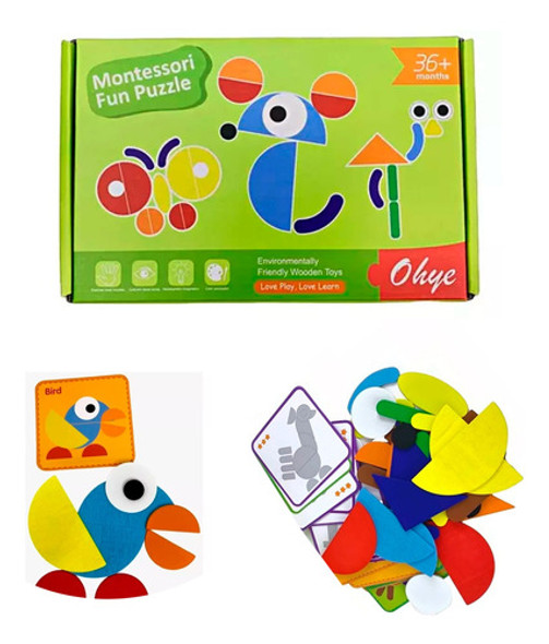 Rompecabezas Puzzle Montessori Animales 39 Piezas Mt08927 0